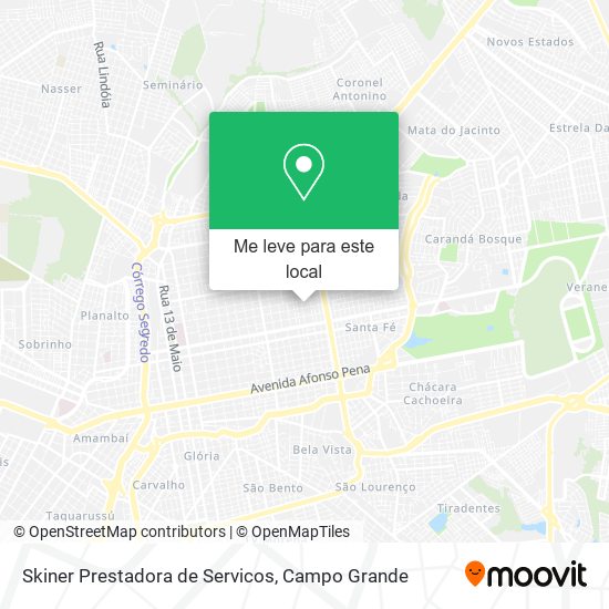 Skiner Prestadora de Servicos mapa