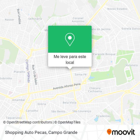 Shopping Auto Pecas mapa