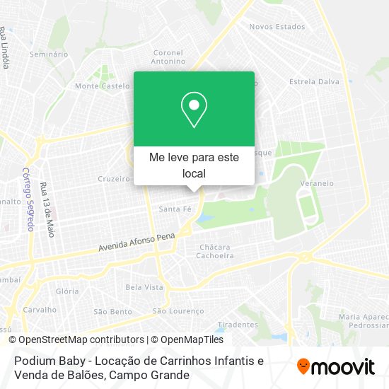 Podium Baby - Locação de Carrinhos Infantis e Venda de Balões mapa