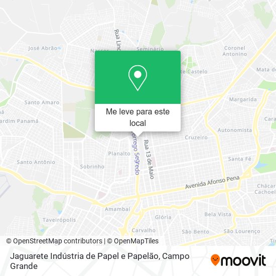 Jaguarete Indústria de Papel e Papelão mapa