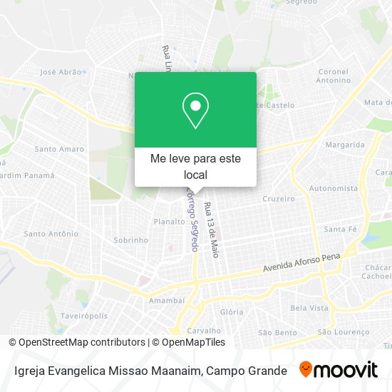 Igreja Evangelica Missao Maanaim mapa