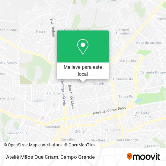 Ateliê Mãos Que Criam mapa