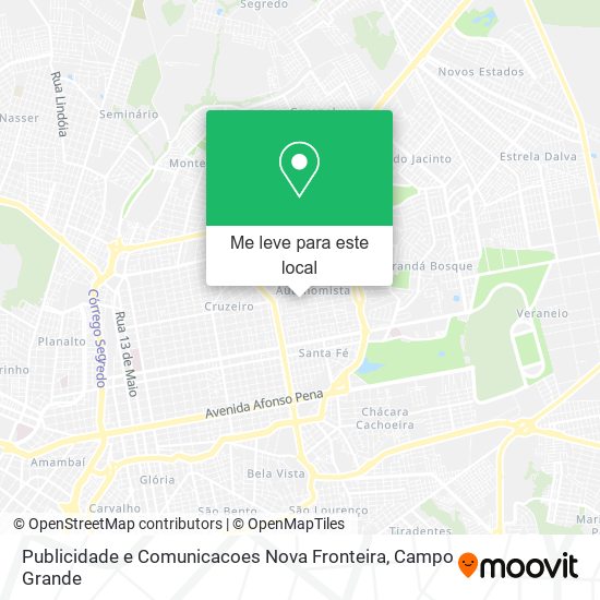 Publicidade e Comunicacoes Nova Fronteira mapa