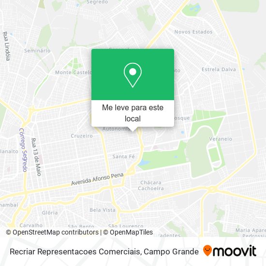 Recriar Representacoes Comerciais mapa