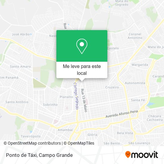 Ponto de Táxi mapa