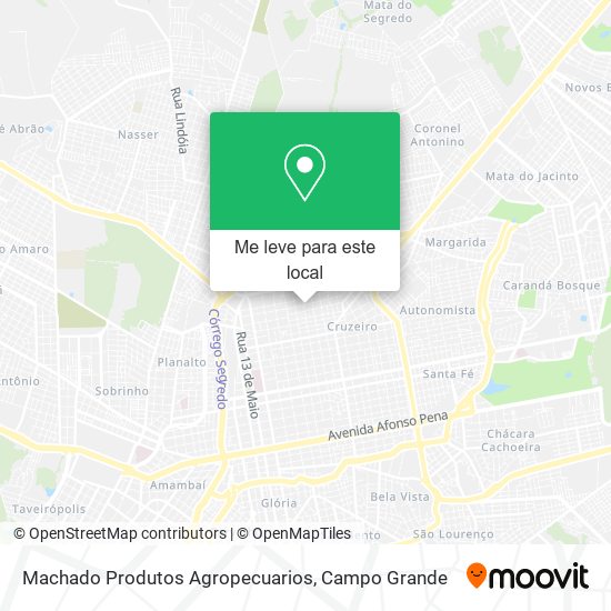 Machado Produtos Agropecuarios mapa