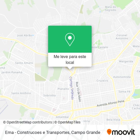 Ema - Construcoes e Transportes mapa