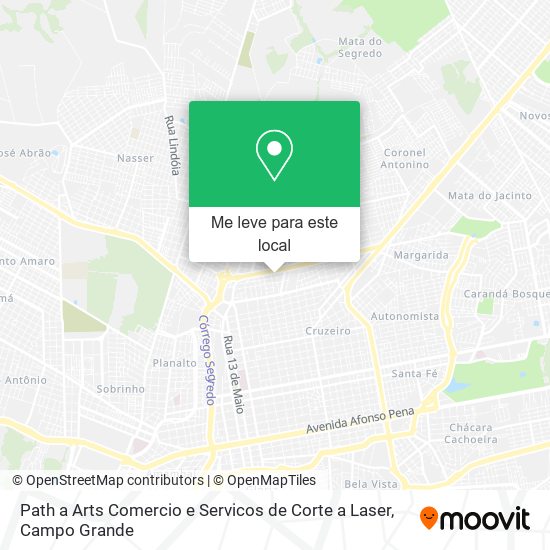 Path a Arts Comercio e Servicos de Corte a Laser mapa