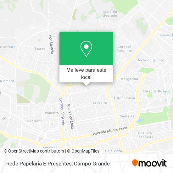 Rede Papelaria E Presentes mapa