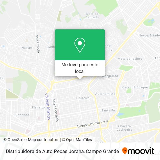 Distribuidora de Auto Pecas Jorana mapa