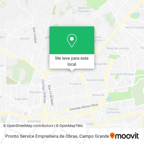 Pronto Service Empreiteira de Obras mapa