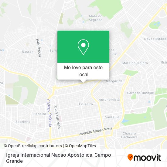 Igreja Internacional Nacao Apostolica mapa