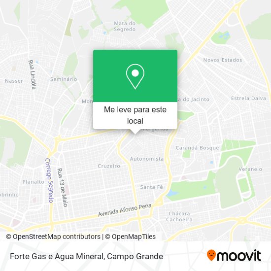 Forte Gas e Agua Mineral mapa