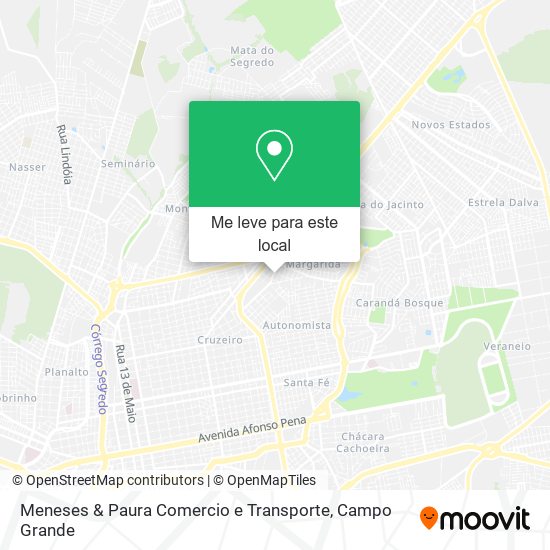 Meneses & Paura Comercio e Transporte mapa