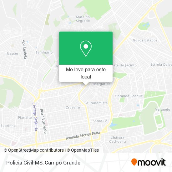 Policia Civil-MS mapa