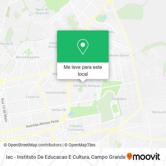 Iec - Instituto De Educacao E Cultura mapa