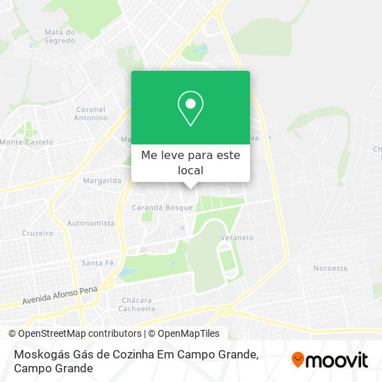 Moskogás Gás de Cozinha Em Campo Grande mapa