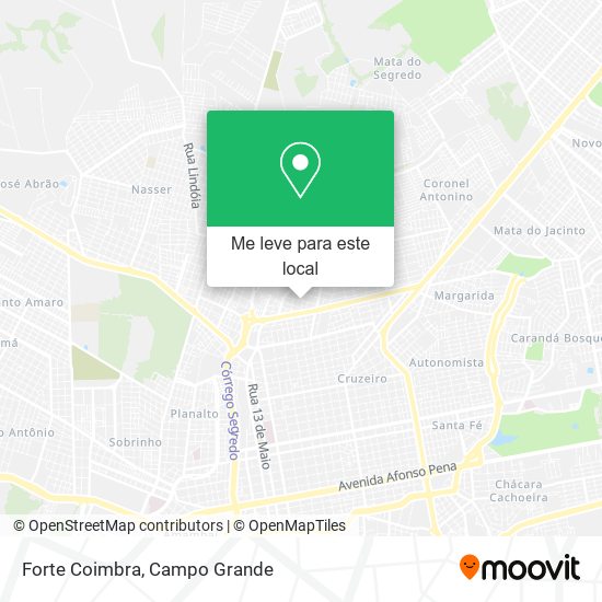 Forte Coimbra mapa