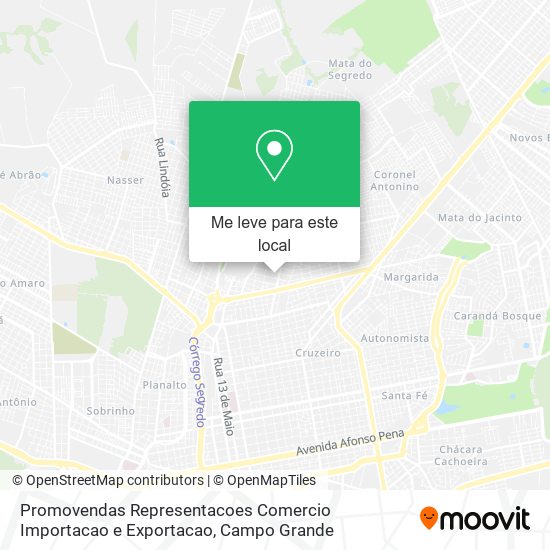 Promovendas Representacoes Comercio Importacao e Exportacao mapa