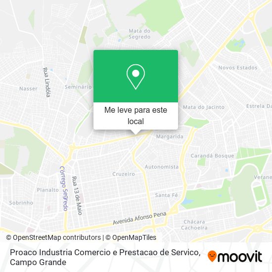 Proaco Industria Comercio e Prestacao de Servico mapa