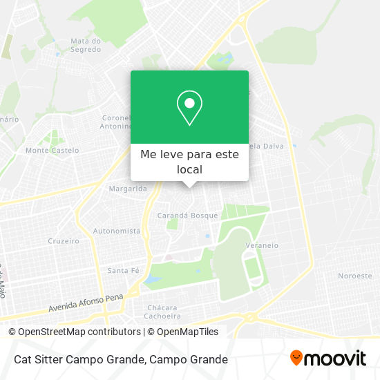 Cat Sitter Campo Grande mapa