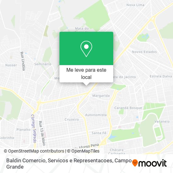 Baldin Comercio, Servicos e Representacoes mapa