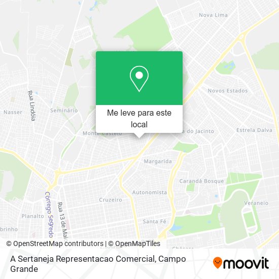 A Sertaneja Representacao Comercial mapa