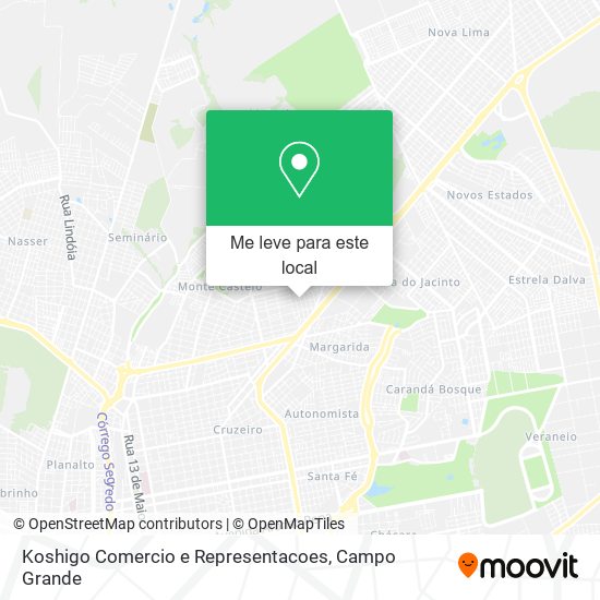 Koshigo Comercio e Representacoes mapa