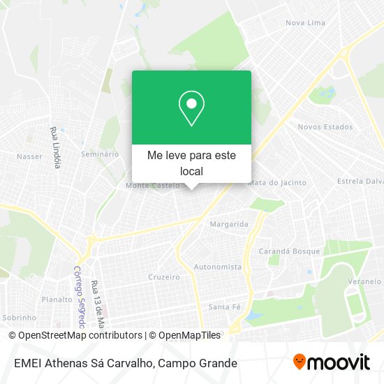 EMEI Athenas Sá Carvalho mapa