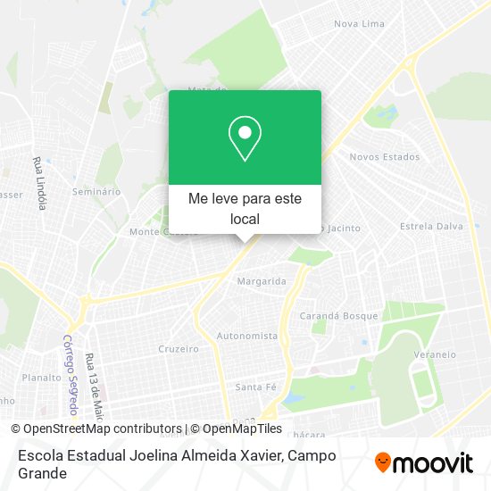 Escola Estadual Joelina Almeida Xavier mapa