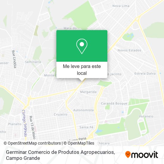 Germinar Comercio de Produtos Agropecuarios mapa