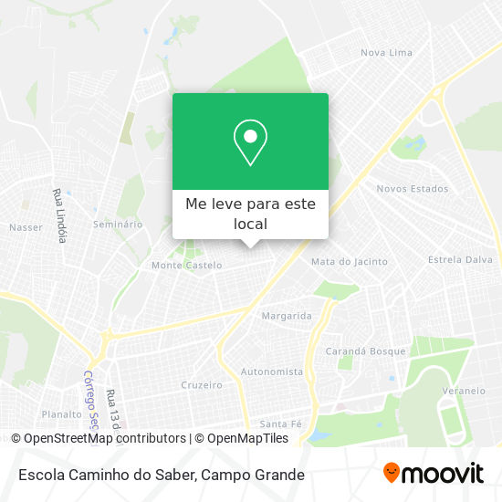 Escola Caminho do Saber mapa