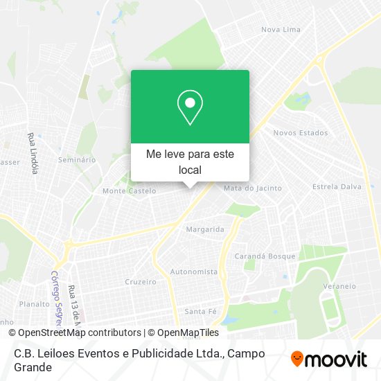 C.B. Leiloes Eventos e Publicidade Ltda. mapa