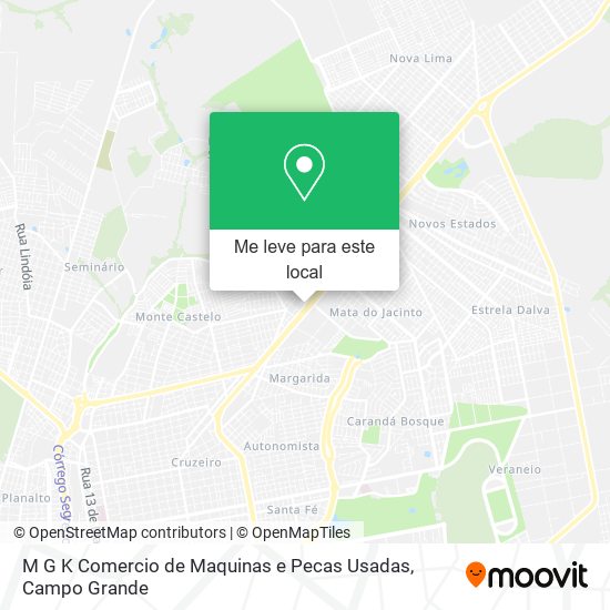 M G K Comercio de Maquinas e Pecas Usadas mapa