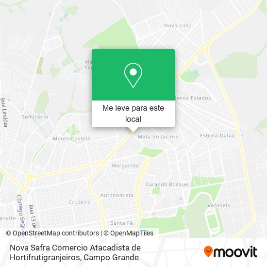 Nova Safra Comercio Atacadista de Hortifrutigranjeiros mapa