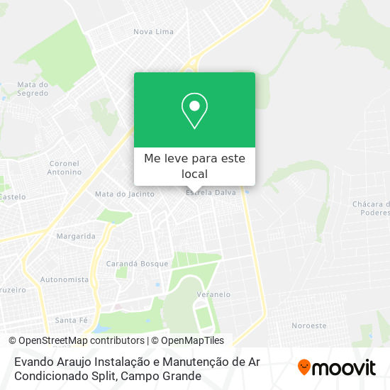 Evando Araujo Instalação e Manutenção de Ar Condicionado Split mapa