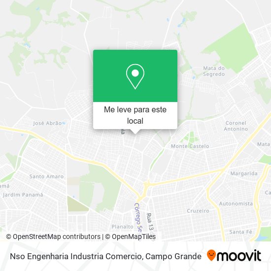 Nso Engenharia Industria Comercio mapa