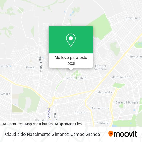 Claudia do Nascimento Gimenez mapa