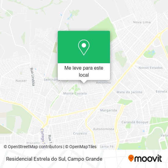 Residencial Estrela do Sul mapa