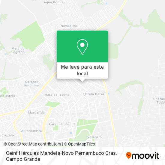 Ceinf Hércules Mandeta-Novo Pernambuco Cras mapa