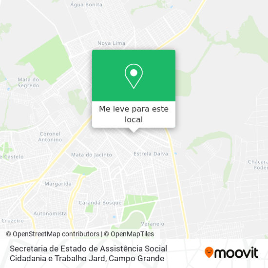 Secretaria de Estado de Assistência Social Cidadania e Trabalho Jard mapa