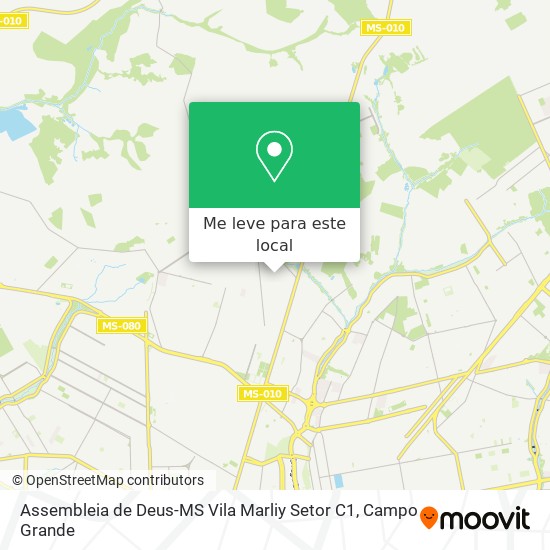 Assembleia de Deus-MS Vila Marliy Setor C1 mapa