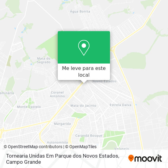 Tornearia Unidas Em Parque dos Novos Estados mapa