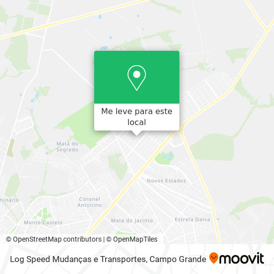 Log Speed Mudanças e Transportes mapa