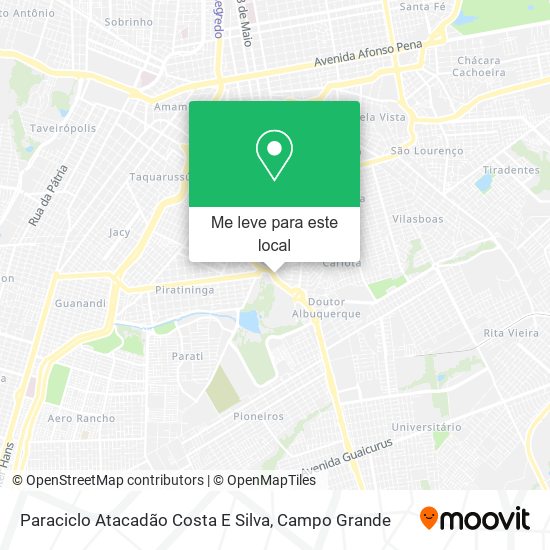 Paraciclo Atacadão Costa E Silva mapa