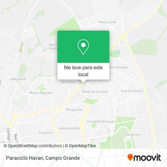 Paraciclo Havan mapa