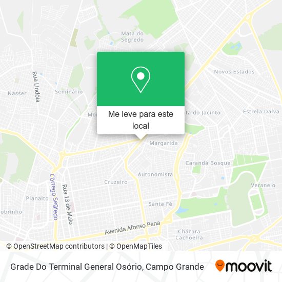 Grade Do Terminal General Osório mapa