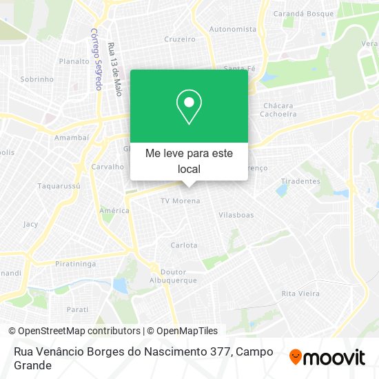 Rua Venâncio Borges do Nascimento 377 mapa