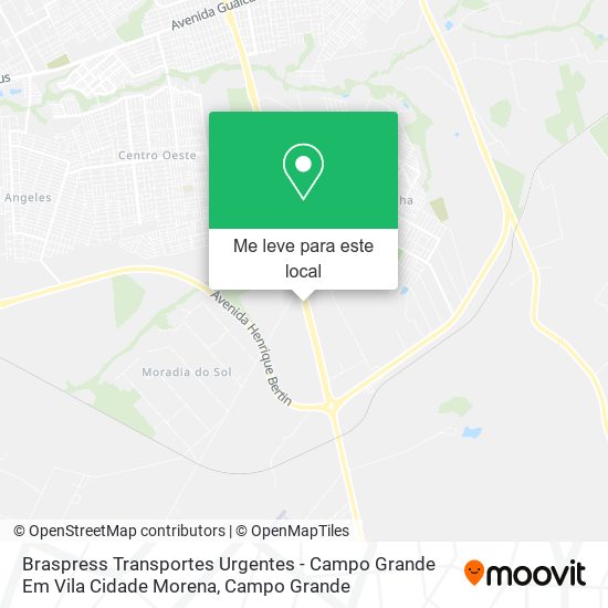 Braspress Transportes Urgentes - Campo Grande Em Vila Cidade Morena mapa