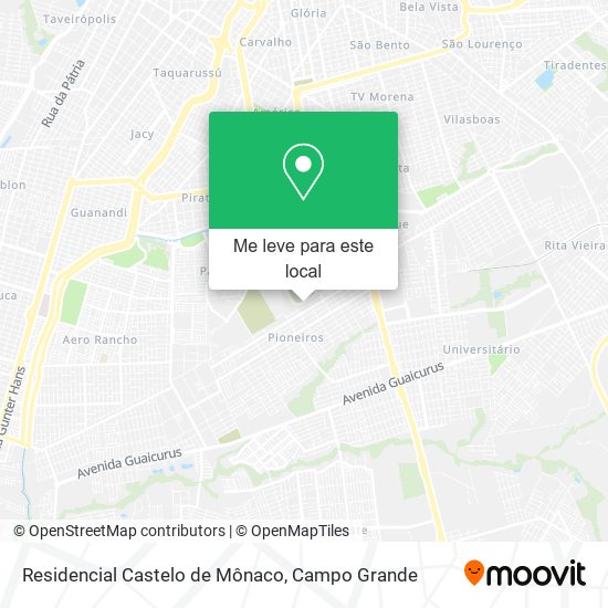 Residencial Castelo de Mônaco mapa